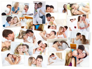 Cute lovers spending special time clipart