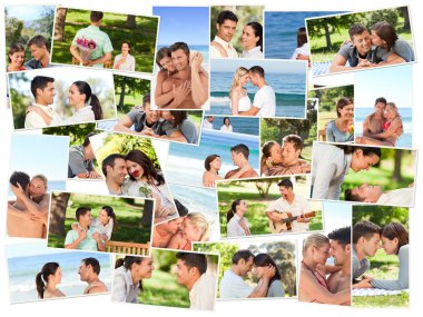 Lovers spending qulity time together clipart