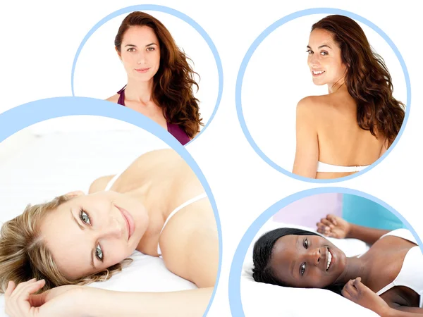 Collage of attractive women — Stock Photo, Image