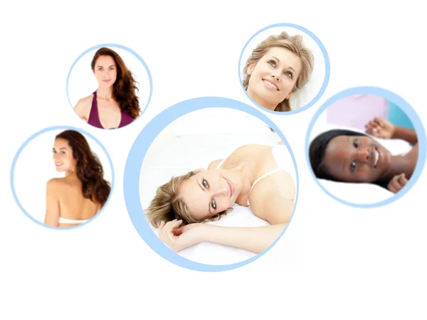 Montage of cute women — Stock Photo, Image