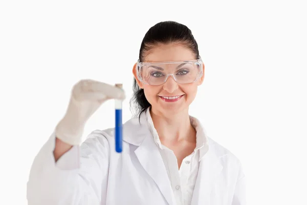 Smiling female scientist looking at the camera Royalty Free Stock Images