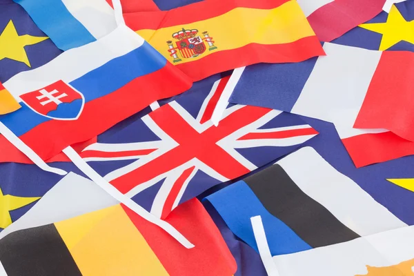 Bandeiras de vários países — Fotografia de Stock