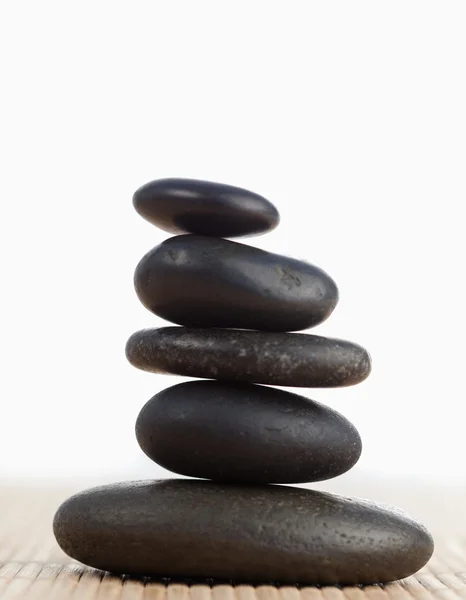 A black stones stack — Stock Photo, Image