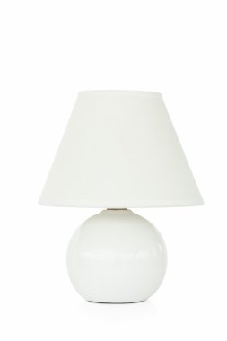 White lamp against a white background clipart