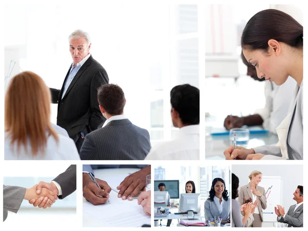 Unternehmen, die an Sitzungen teilnehmen — Stockfoto