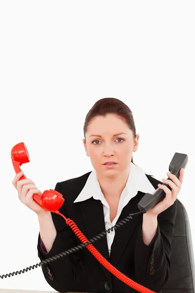 stock image Overbooked beautiful secretary