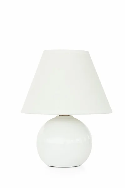 Biała lampka na białym tle — Zdjęcie stockowe