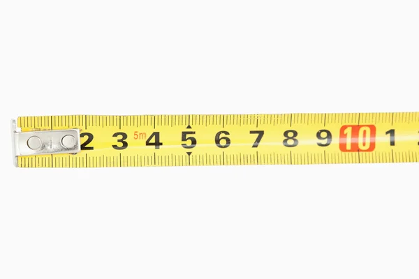 Close up of a yellow measuring tape — Stock Photo, Image