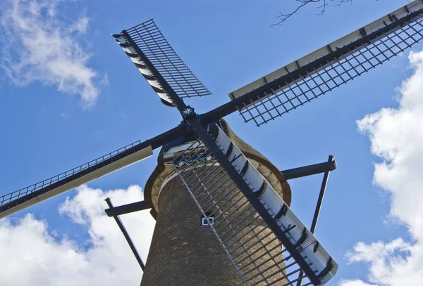 Moinho de vento holandês tradicional em Alkmaar — Fotografia de Stock