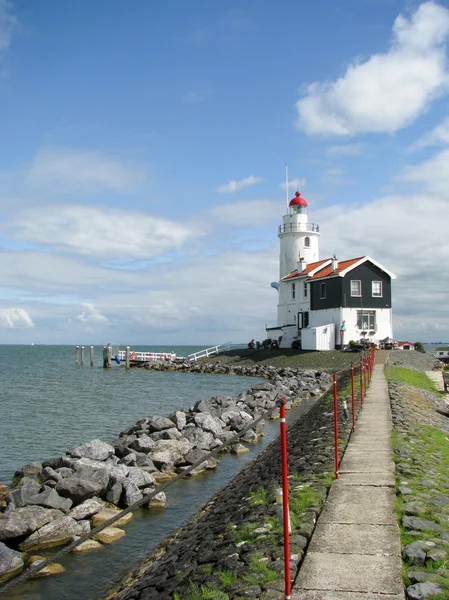 La route du phare, Marken, Pays-Bas — Photo