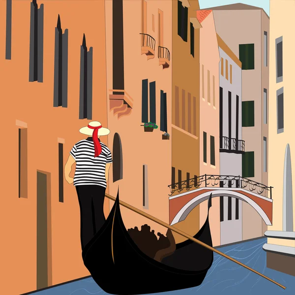 Венецианский канал — стоковый вектор