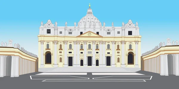 Basilica di San Pietro, Vaticano — Vettoriale Stock