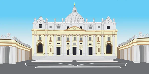 St. Peter's Basilica, Vatican — Stock Vector