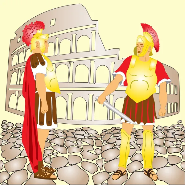 stock vector Gladiators in Rome