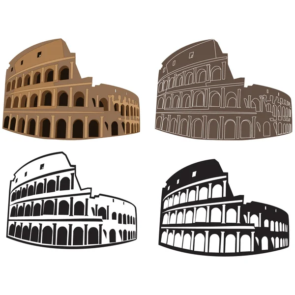 Image vectorielle du Colisée, Rome — Image vectorielle