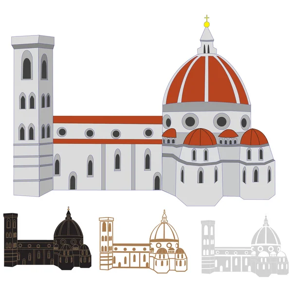 Image vectorielle de Santa Maria del Fiore, Florence — Image vectorielle