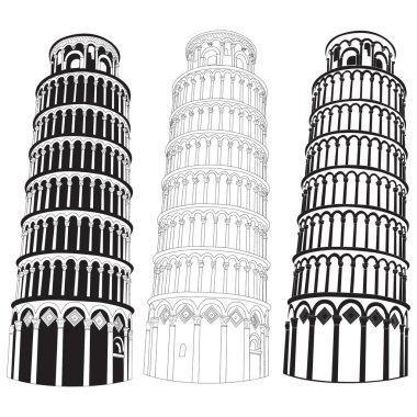 Vector image of Pisa tower
