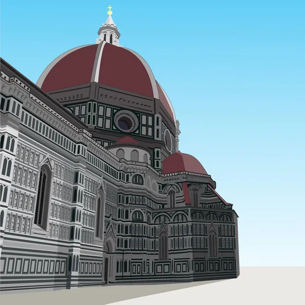 Duomo à Florence — Image vectorielle