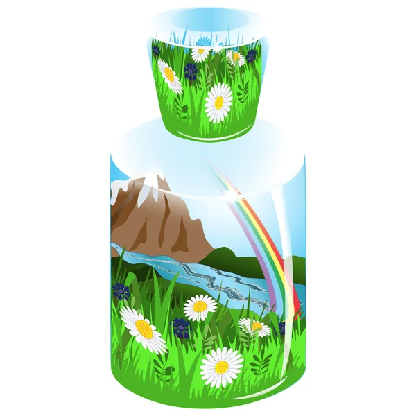 Nature in bottle — Stock Vector