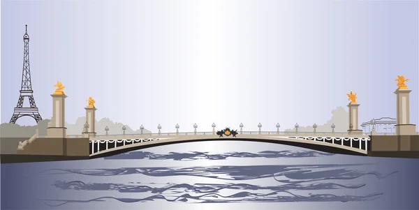 Мост Александра III — стоковый вектор