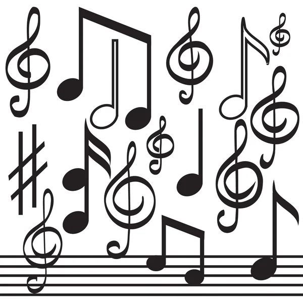 Set of Musical Notes — Stock Vector