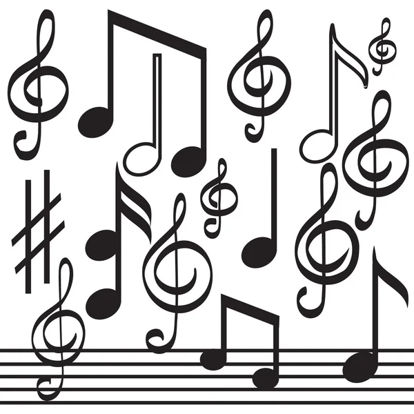 stock vector Set of Musical Notes