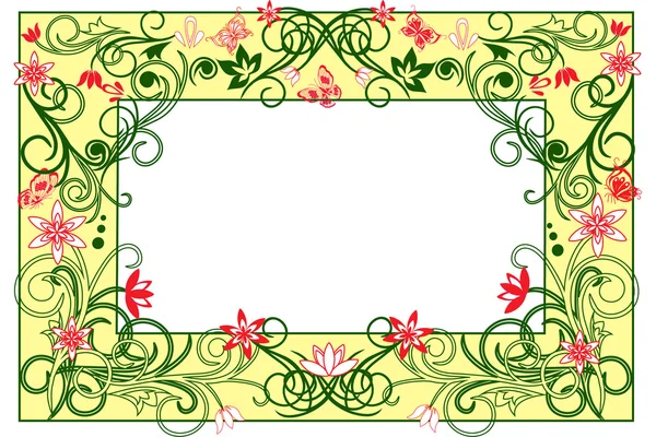 Summer decorative frame — Stock Vector