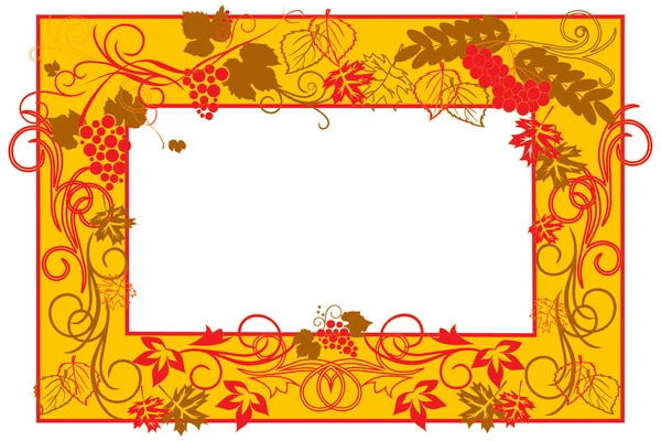 Cadre décoratif d'automne — Image vectorielle