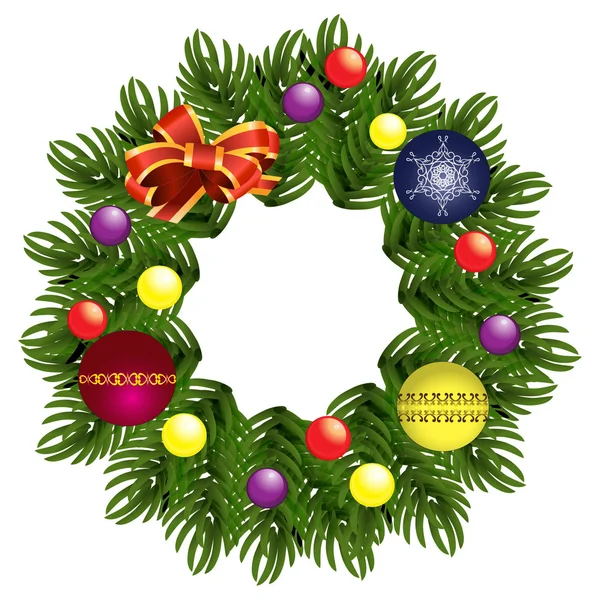 stock vector Christmas wreath