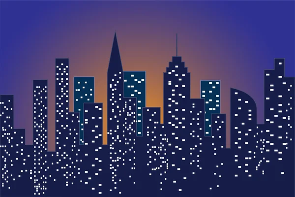 Silhouette de la ville — Image vectorielle