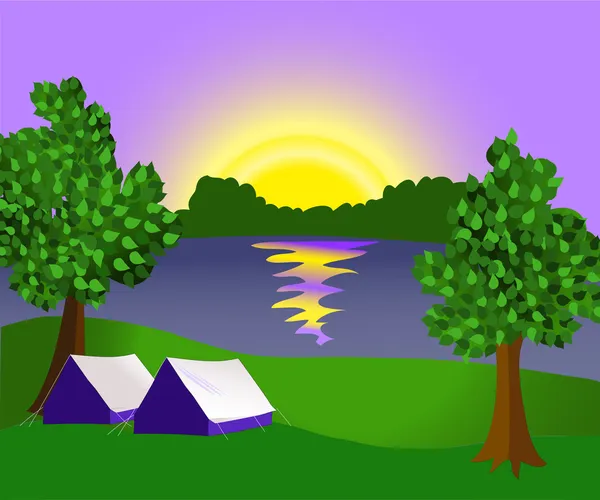Kamp Çadırları — Stok Vektör