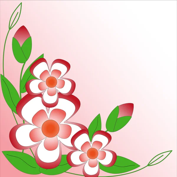 Cadre de fleurs abstraites — Image vectorielle