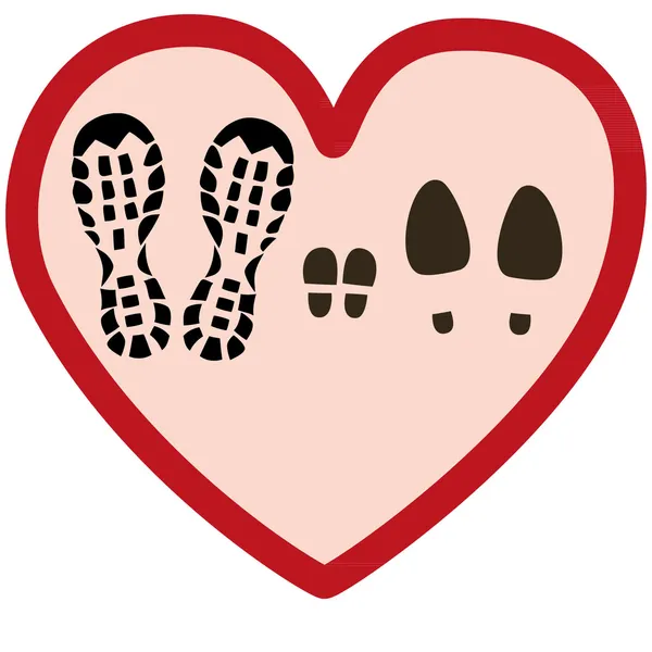 Family footprints — Stock Vector