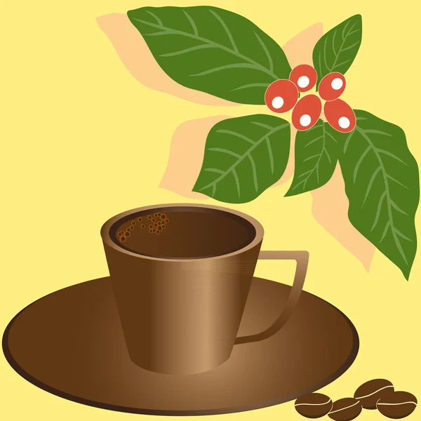 stock vector Coffee Beans and cup