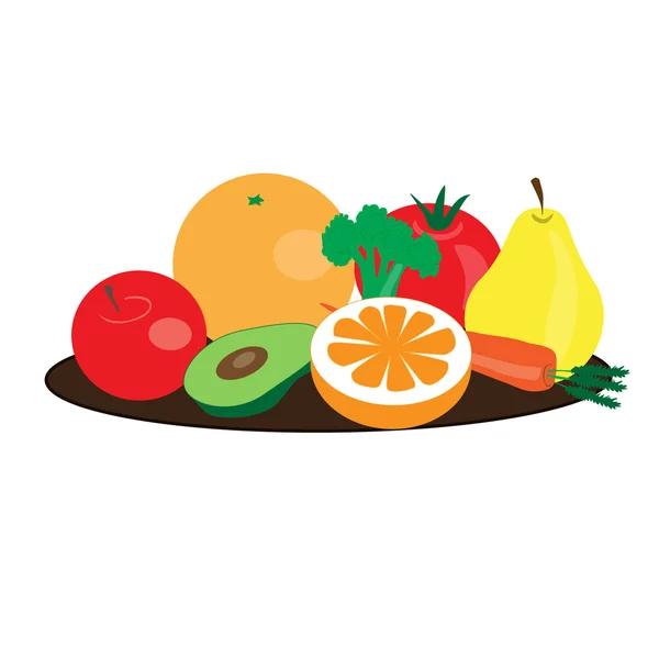 stock vector Set of fruits