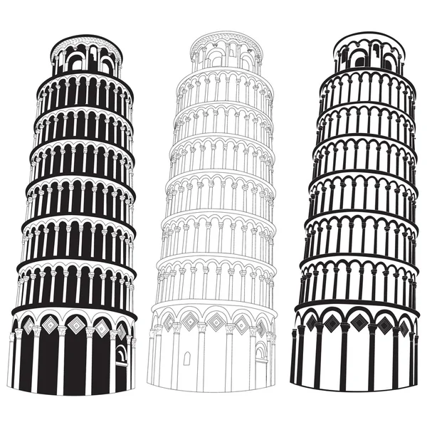 Immagine vettoriale della torre di Pisa — Vettoriale Stock