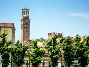 Verona, Tower Lamberti, Italy clipart