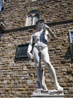 michelangelo tarafından David piazza della signoria Floransa