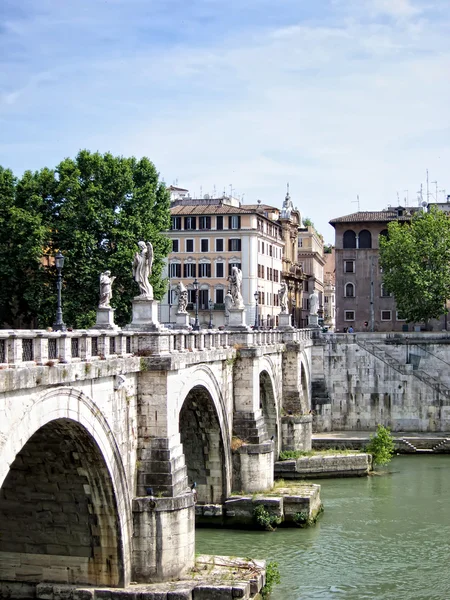 Ponte Sant Angelo Roma, Itália — Fotografia de Stock