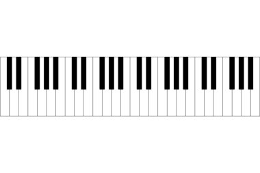 piyano tuşları illüstrasyon