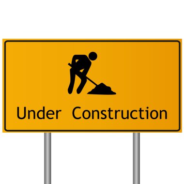 Under Construction Sign Illustration clipart