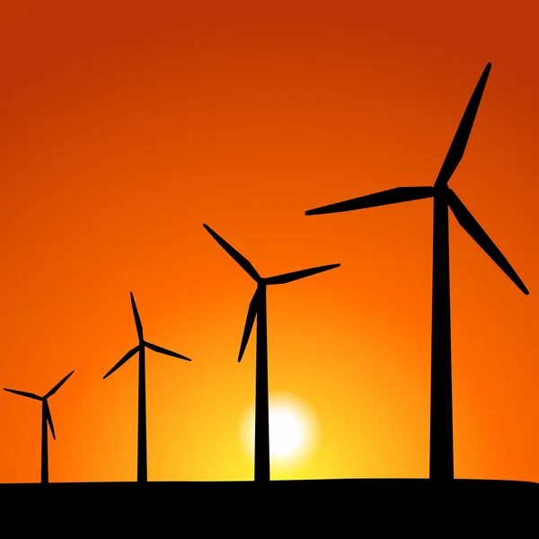Turbiny wiatrowe — Wektor stockowy