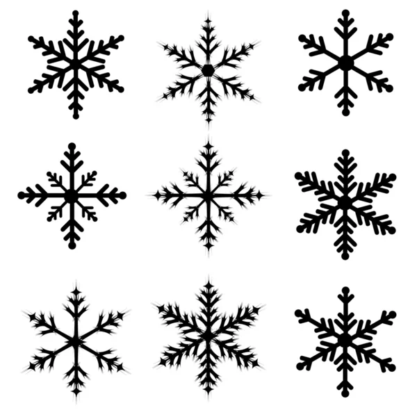 Illustrazione vettoriale dei fiocchi di neve — Vettoriale Stock