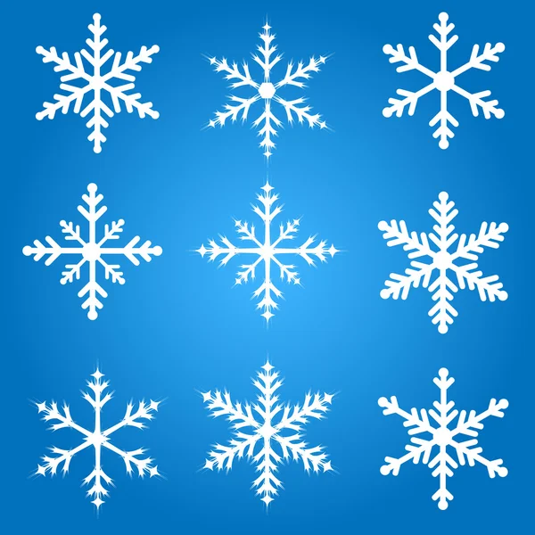 Illustration vectorielle des flocons de neige — Image vectorielle