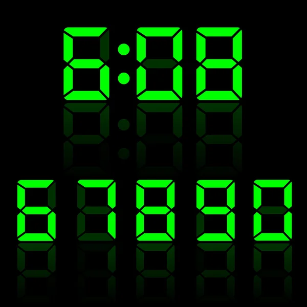 Illustrazione delle cifre dell'orologio — Vettoriale Stock