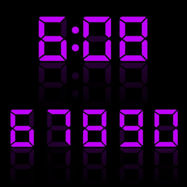 Ilustração dos dígitos do relógio —  Vetores de Stock