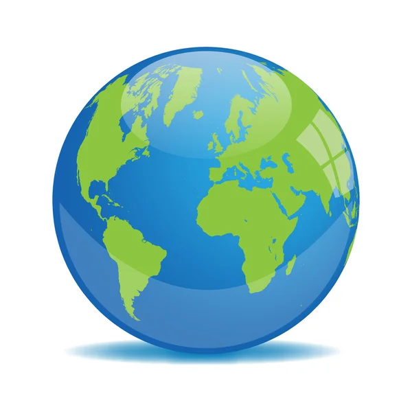 地球玻璃圆球图 — 图库矢量图片
