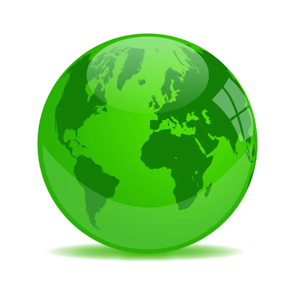 Earth Glass Orb Illustration — Stock Vector