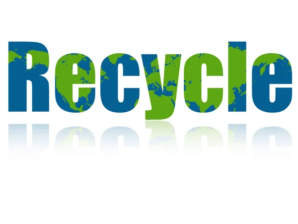 Recycle aarde illustratie — Stockvector