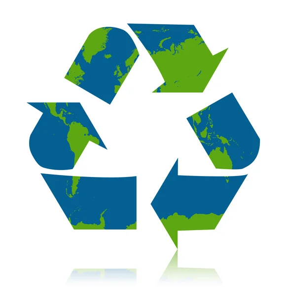 Recycling-Erde-Symbol — Stockvektor